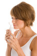 Woman with body lotion