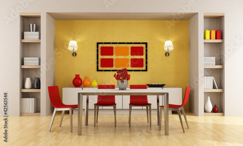 Illustration: Modern dining room Modern dining room