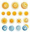 Sun icon set