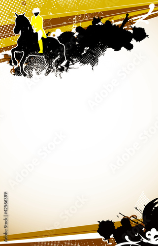 Illustration: horse jumping horse jumping