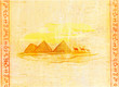 old paper with pyramids giza
