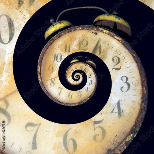 Illustration: Infinite Old Rusty Clock Infinite Old Rusty Clock