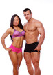 Portrait of couple posing in studio
