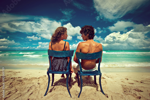 Photo: Loving couple in the Caribbean Loving couple in the Caribbean