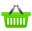 Vector illustration green basket