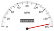Vector illustration of a speedometer
