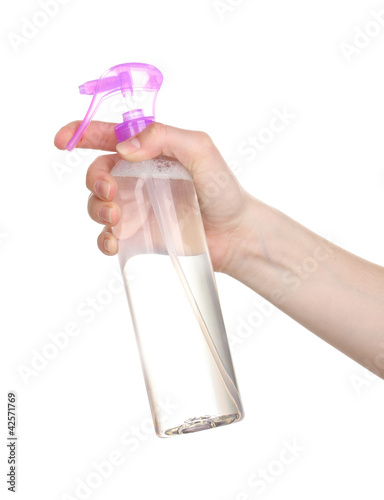Photo: Air freshener in hand isolated on white Air freshener in hand isolated on white