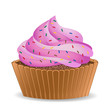 Vektor: pink cupcake pink cupcake