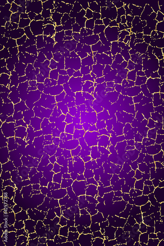 Vector: Purple texture with gold cracks Purple texture with gold cracks