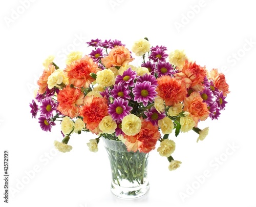 Photo: Carnations and daisies Carnations and daisies
