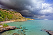 grèce; ioniennes, kefalonia : plage d'Aghio Thoma