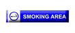 3D smoking area sign on white