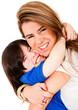 Loving mother and son