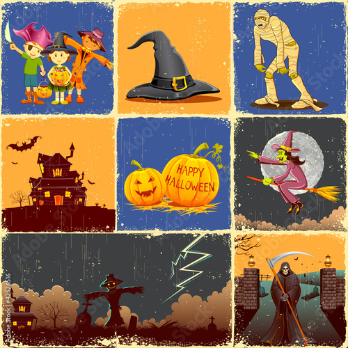 Vector: Halloween Collage Halloween Collage
