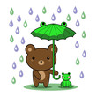 bear and young frog