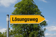 Pfeil mit blauem Himmel LÖSUNGSWEG