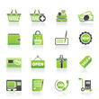 shopping and retail icons - vector icon set