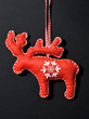 Rotes Weihnachtsrentier aus Filz