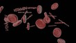 Video: streaming blood cells with vitamins on black streaming blood cells with vitamins on black