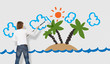 Foto: Picture of tropical island and ocean Picture of tropical island and ocean