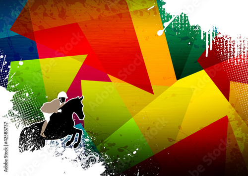 Illustration: jumping horse jumping horse