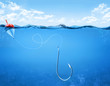 fishing hook underwater