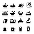 Food and Drink icons set Elegant series