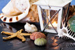 Photo: summer concept with vintage lantern summer concept with vintage lantern