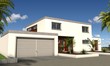 3d villa im bauhausstil