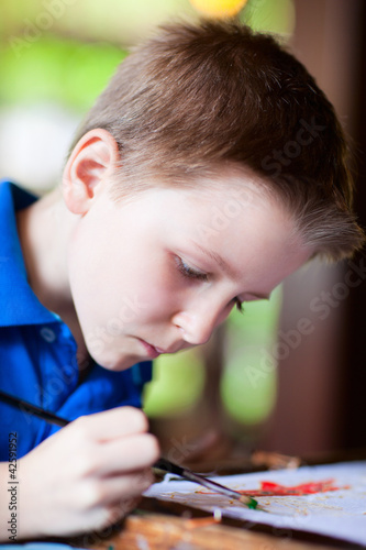 Photo: Boy drawing Boy drawing
