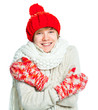 Young frozen teenager in winter style