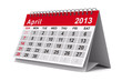 Illustration: 2013 year calendar. April. Isolated 3D image 2013 year calendar. April. Isolated 3D image