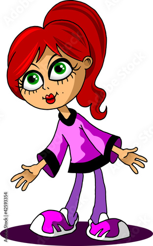 Vector: little girl; little girl;