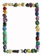 Gemstone border on a white background