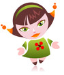 Vektor: young girl young girl