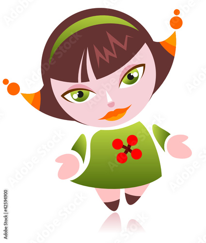 Vektor: young girl young girl