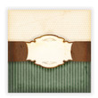 Grungy invitation card with label