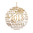 Illustration: 2013, boule dorée multilangues 2013, boule dorée multilangues