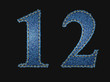 Vector jean fabric letters