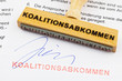 Holzstempel : Koalitionsabkommen