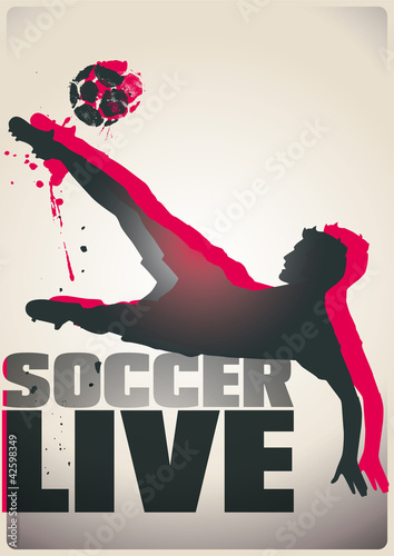 Vektor: fussball poster live fussball poster live