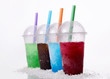 Slushy in verschiedenen Geschmacksrichtungen