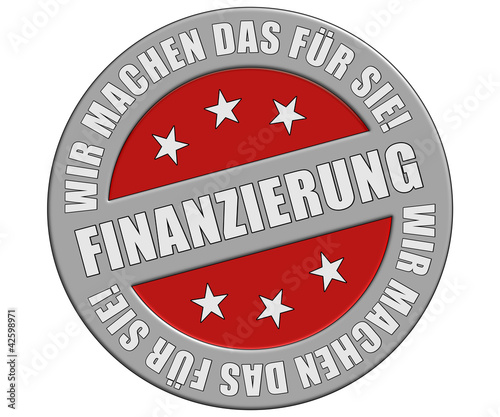 Illustration: Schild graurot rund rt WMDFS FINANZIERUNG Schild graurot rund rt WMDFS FINANZIERUNG