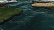 World Pan of 3D Map NO Clouds or Sun