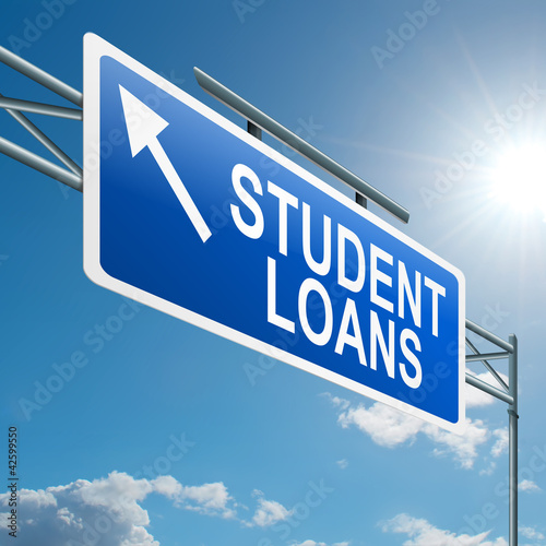 Photo: Student loans concept. Student loans concept.