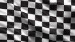 Loop ready racing flag waving in the wind