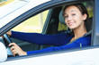 Pretty girl in a car