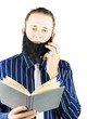 Smart man reading book of knowledge