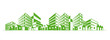 City silhouette with different types of buildings
