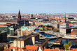 Aerial View on Roofs and Canals of Copenhagen, Denmark